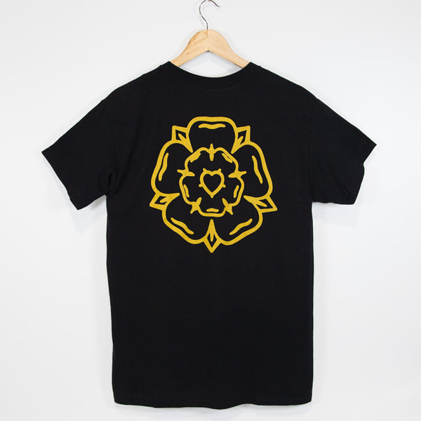Don't Mess With Yorkshire - Rose S/S T-shirt Black / Flower