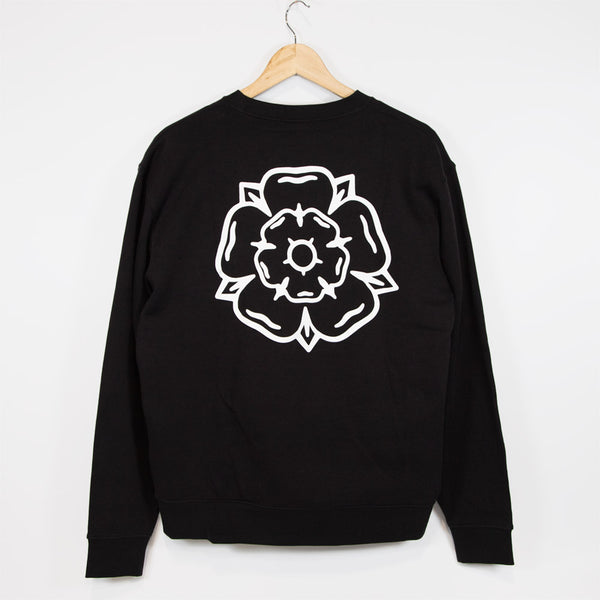 Don't Mess With Yorkshire - Rose Crew Sweatshirt - Black